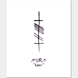 Love in Ogham Script Posters and Art